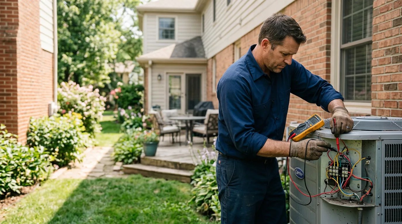 HVAC technician working near Perronville, MI
